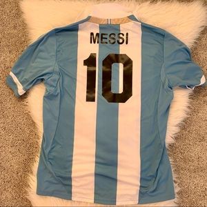Adidas MESSI 10 Fan Jersey Collared AFA Jersey Blue & White sz L Argentina World